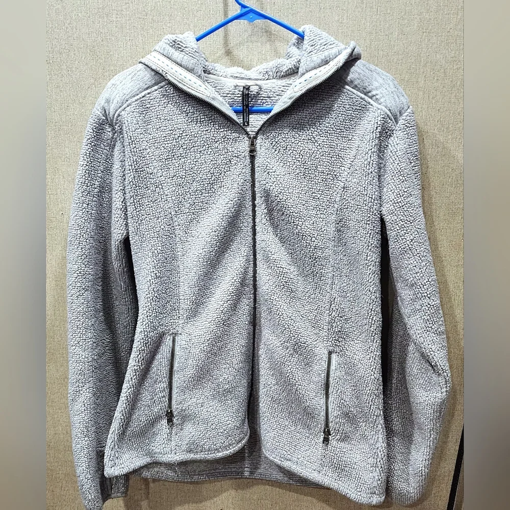 Kuhl Gray Zip-Up Fleece Jacket, Size Large